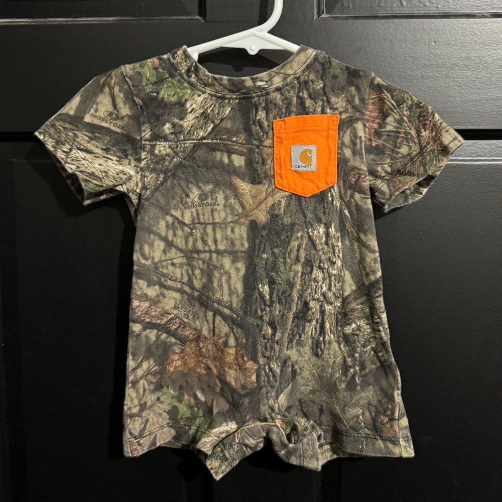 6-9month baby carhartt camo onesie